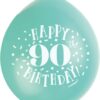 Colorful 90th Birthday Latex Balloons - Pack of 10