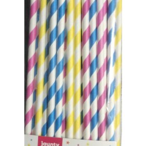 Colorful Jaunty Partware Paper Straws - Pack of 30