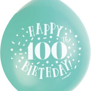 Colorful Latex Balloons for 100th Birthday Celebration - Pack of 10, 9-Inch