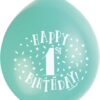 Colorful Latex Balloons for 1st Birthday Celebration - Pack of 10