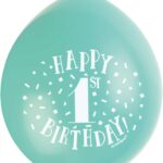 Colorful Latex Balloons for 1st Birthday Celebration - Pack of 10