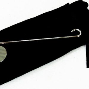 Compact Silver Bag Hook with Non-Slip Grip and Black Bag