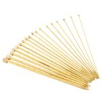 CONCEPT4U Bamboo/Wooden Knitting Needles Set - 6 Pairs (12 Needles) in Sizes 3mm to 8mm