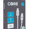 Core Essentials 2M White TPE USB-C to USB-C Cable, 3A 60W Power Delivery Fast Charge