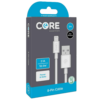 Core Essentials 2M White USB-A to 8-Pin TPE Cable, 2.1A Fast Charging