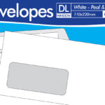COUNTY DL WHITE SELF-SEAL ENVELOPES, PACK OF 50