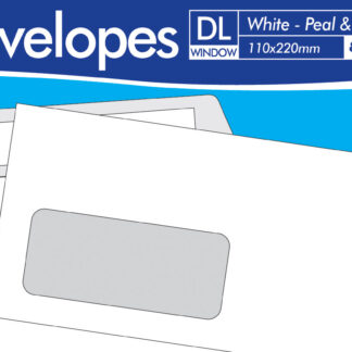 COUNTY DL WHITE SELF-SEAL ENVELOPES, PACK OF 50