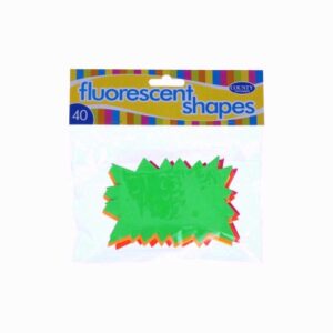 COUNTY FLUORESCENT SHAPE FLASHES, 40 PIECES - 70 X 105 MM