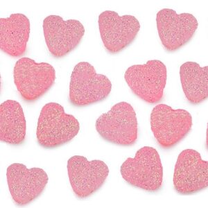 Craft Embellishments with Glitter Hearts - ** Various Sizes/Colors **