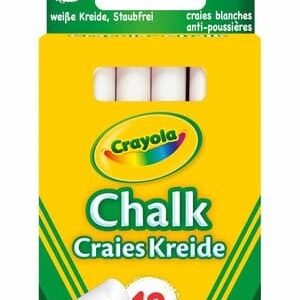 Crayola Anti-Dust White Chalk, Pack of 12