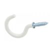 Cup hooks made of white PVC and measuring 1.5 inches (40mm) are small, curved hooks typically used for hanging lightweight items such as cups, mugs, keys, or decorations. The...