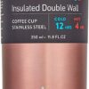 Decor Rose Gold Vacuum Insulated Stainless Steel Travel Coffee Cup 350ml