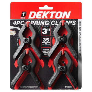 DEKTON 3-Inch Heavy Duty Nylon Spring Clamps, Pack of 4