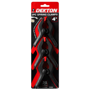 Dekton 4-Inch Heavy Duty Nylon Spring Clamps, Pack of 3 (100mm)