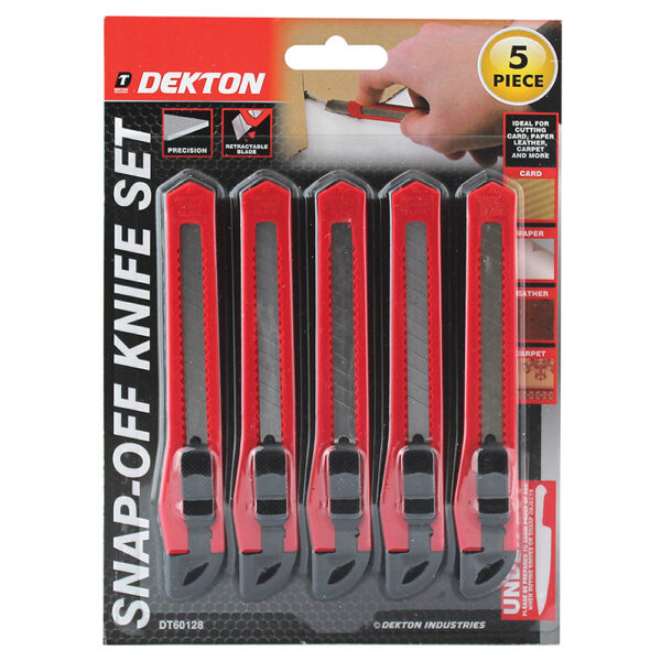 DEKTON 5-Pack Small Snap-Off Knives