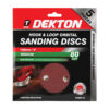 DEKTON 6-Inch/150mm Hook and Loop Sanding Discs, 80 Grit, Pack of 5