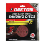 DEKTON 60 Grit Hook and Loop Sanding Discs, 6 Inch / 150mm, Pack of 5