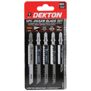 DEKTON T-Type Jigsaw Blades, Pack of 5