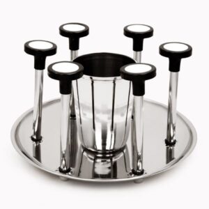 Deluxe Glass Holder in Stainless Steel