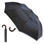Deluxe Men's Black Automatic Folding Umbrella by Drizzles