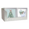 **Design**: Cards featuring festive designs, such as baubles and a Christmas tree