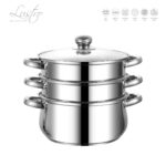 **Design**: It features a 3-tier design, allowing you to steam multiple types of food simultaneously. Each tier can be used individually or stacked together, offering...