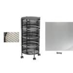 **Design**: This organiser consists of four tiers, providing ample space for storing items. The metal mesh construction allows for ventilation and visibility of the contents,...