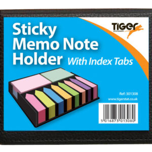 Desk Set with Tiger-Themed Sticky Note Holder