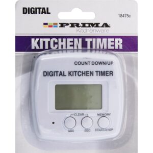 Digital Kitchen Timer in Prima White