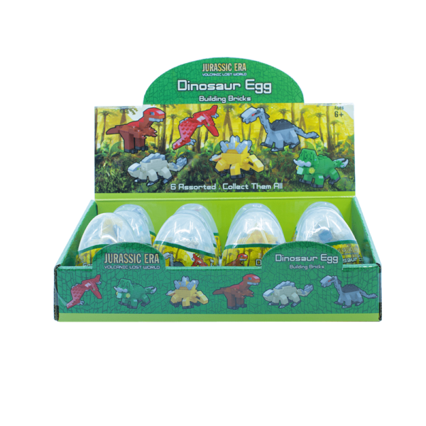 Dinosaur Egg Brick Figures Set - 6 Various Designs CDU