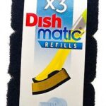 Dishmatic Extra Heavy Duty Black Refill Sponges, Pack of 3