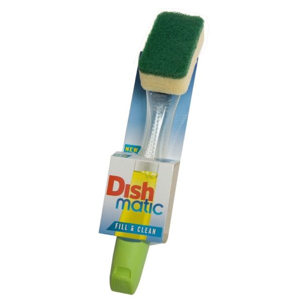 DISHMATIC HANDLE WITH VARIETY OF SPONGES (WHITE OR GREEN)