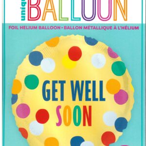 Distinctive 18" Round Foil Get Well Soon Balloon