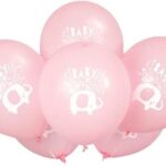 Distinctive Baby Shower Pink Elephant Latex Balloons - Pack of 8, 12 inches