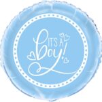 Distinctive Blue "It's a Girl" Round Foil Balloon for Baby Shower - 18 Inches