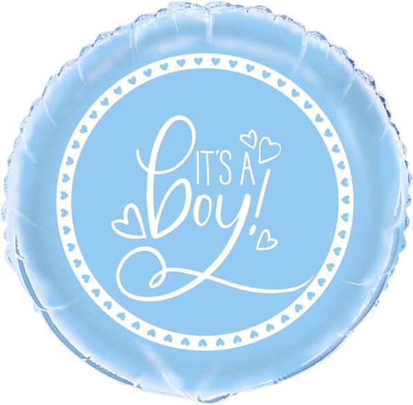 Distinctive Blue "It's a Girl" Round Foil Balloon for Baby Shower - 18 Inches