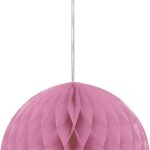 Distinctive Hot Pink Tissue Paper Honeycomb Pom Pom - 8 Inch / 20cm