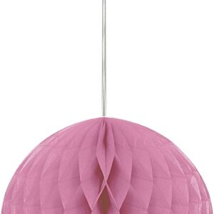 Distinctive Hot Pink Tissue Paper Honeycomb Pom Pom - 8 Inch / 20cm