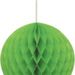 Distinctive Lime Green Tissue Paper Honeycomb Pom Pom - 8 Inch / 20 cm