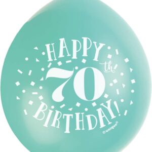 Distinctive Multi-Colored Latex Balloons for 70th Birthday Celebration - Pack of 10