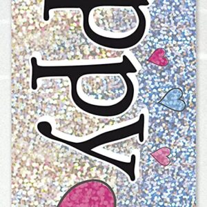 Distinctive Multicolor Engagement Celebration Hearts & Ring Holographic Foil Party Banner, 12ft