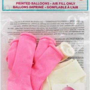 Distinctive Pink and White Latex Balloons for Baby Shower, 9-inch, Pack of 10