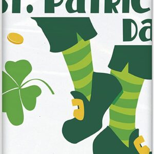 Distinctive Plastic Irish Jig St. Patrick's Day Tablecloth, 7ft x 4.5ft