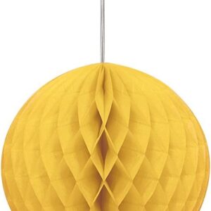 Distinctive Sun Yellow Tissue Paper Honeycomb/Pom Pom, 8 Inch/20 cm