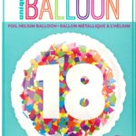 Distinctive Vibrant Confetti Number 18 Round Foil Balloon 18
