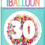 Distinctive Vibrant Confetti Number 30 Round Foil Balloon, 18 inches