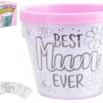 DIY Plant Pot with Mom Design for Coloring