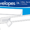 DL 110 x 220mm White Peel and Seal Envelopes, Pack of 50