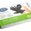 DLUX ESSENTIALS BLACK VINYL BLENDED GLOVES LARGE SIZE - PACK OF 100