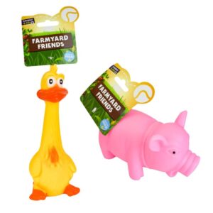 Dog Squeaky Toy: Duck & Pig